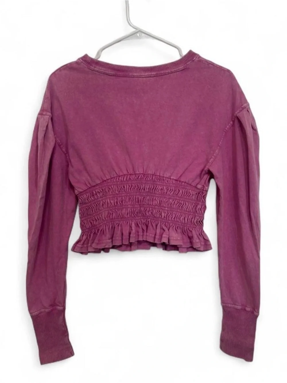Back-to-School Must-Have | Free People Smocked Crop Sweatshirt